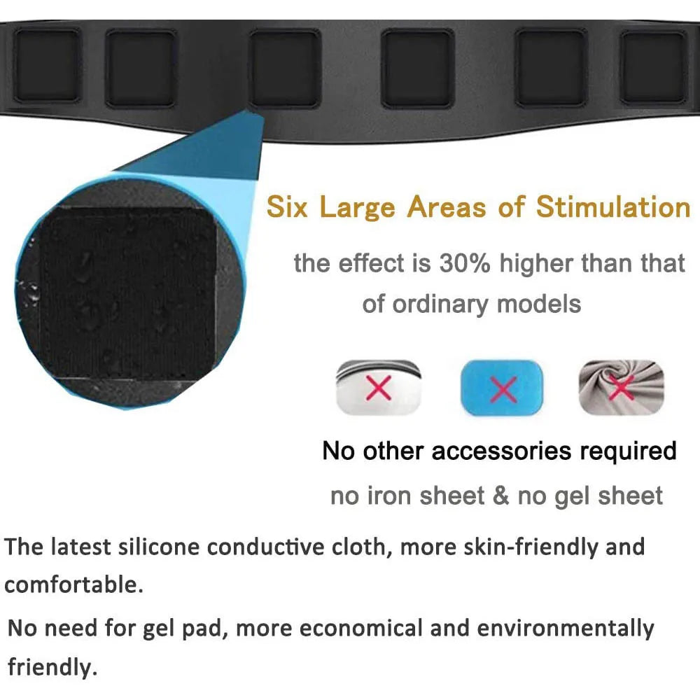 1Set Muscle Stimulation Belt Electric ABS Stimulator Trainer EMS  Abdominal Exerciser Toning Belts Fitness Training Gym Workout