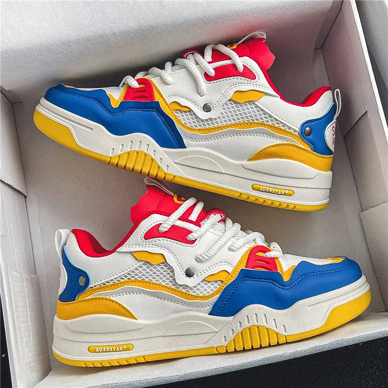 Trendy Skateboard Sneakers Men Original Skate Shoes Fashion Colorful Designer Sneakers Hip Hop Platform Men's Skateboard Shoes