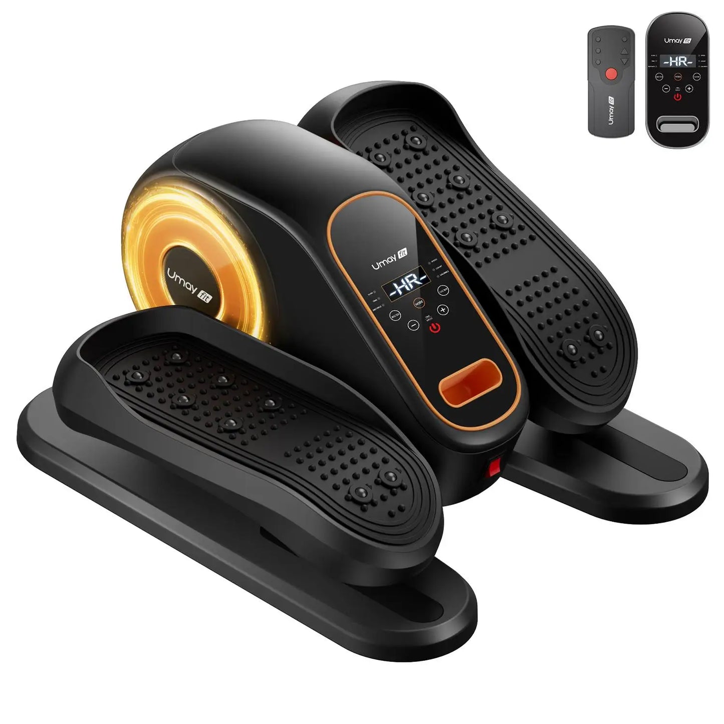 Quiet Portable Under Desk Elliptical for Seniors, Electric Seated Leg Exerciser with Remote – Compact Training Machine