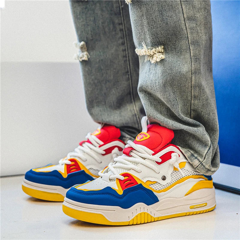 Trendy Skateboard Sneakers Men Original Skate Shoes Fashion Colorful Designer Sneakers Hip Hop Platform Men's Skateboard Shoes
