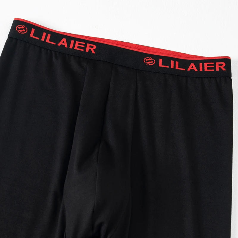 2-piece Autumn And Winter Men's Casual Sports Fashionable Warm Base Shirt Comfortable Slimming Fitness Running Round Neck Set