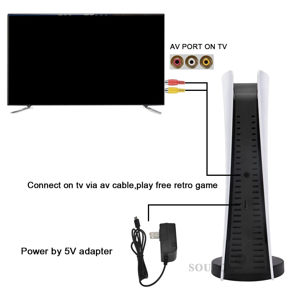 Dropshipping Two-Player Video Game Console With 200 Classic Games 8-Bit GS5 TV Consola Retro Handheld Game Player AV Output